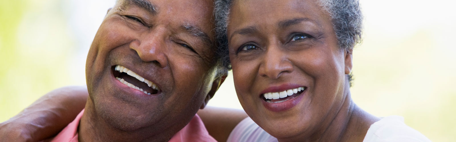 Happy african american elderly couple